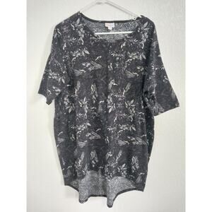 LuLaRoe Womens Size M Black & White Oversized Short Sleeve T-Shirt Blouse